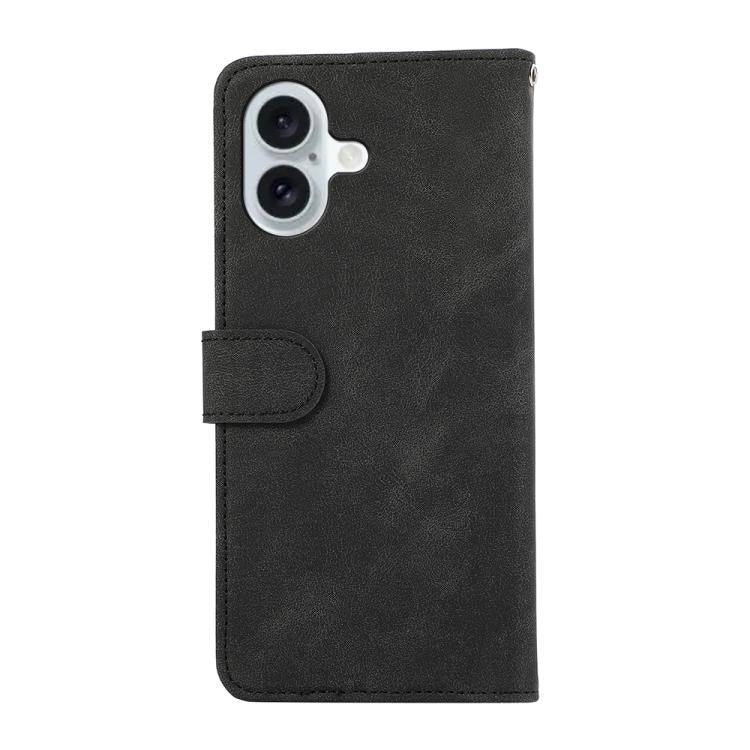 For iPhone 17 ABEEL Color Block Magnetic RFID Leather Phone Case(Black-Green) - iPhone 17 Cases by buy2fix | Online Shopping UK | buy2fix