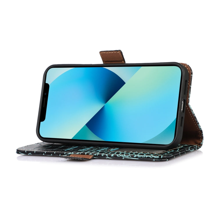 For Google Pixel 10 Pro / 9 Pro Crocodile Top Layer Cowhide Leather Phone Case(Green) by buy2fix