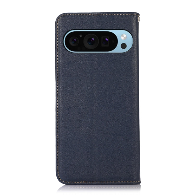 For Google Pixel 10 / 9 KHAZNEH Nappa Top Layer Cowhide Leather Phone Case(Blue) by buy2fix