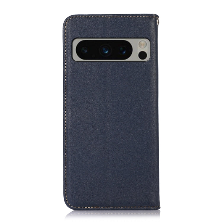 For Google Pixel 10 Pro / 9 Pro KHAZNEH Nappa Top Layer Cowhide Leather Phone Case(Blue) by buy2fix
