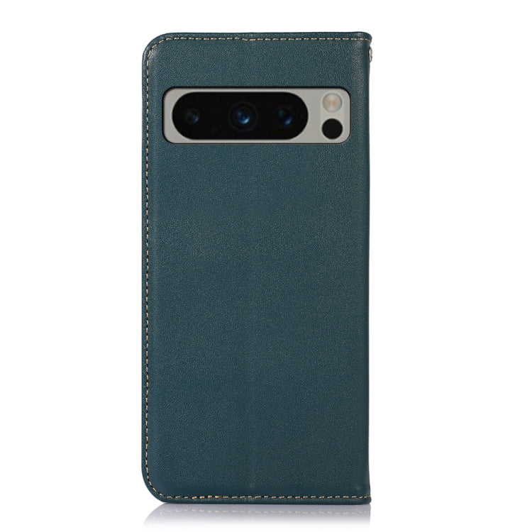 For Google Pixel 10 Pro / 9 Pro KHAZNEH Nappa Top Layer Cowhide Leather Phone Case(Green) by buy2fix