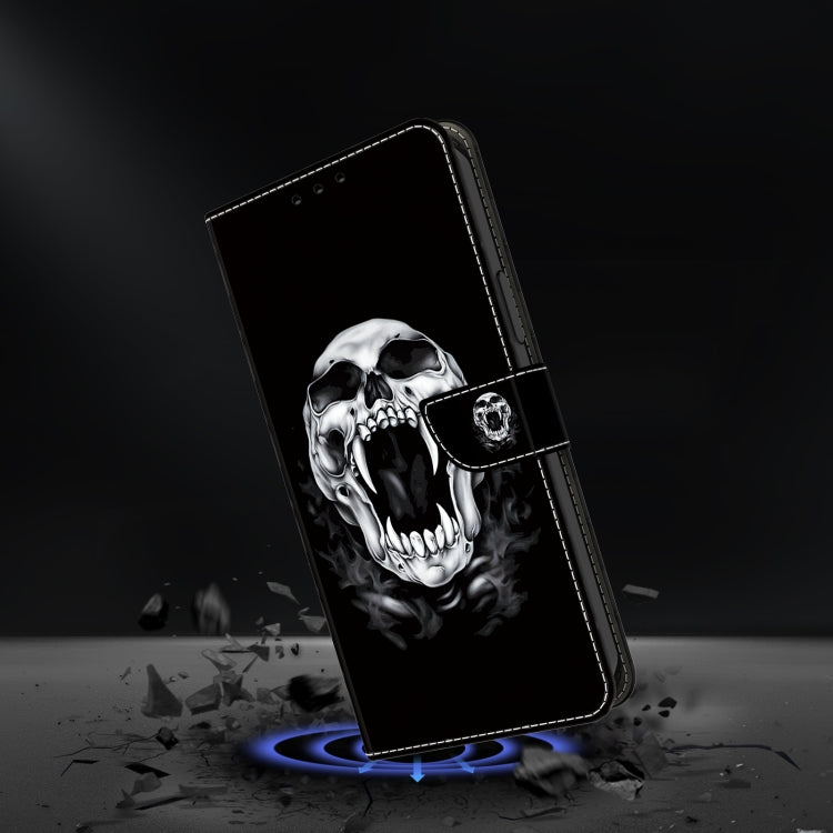 For Google Pixel 9 Crystal Painted Leather Phone case(Skull) by buy2fix