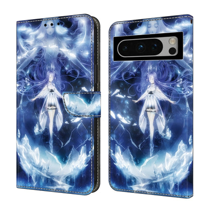 For Google Pixel 9 Crystal Painted Leather Phone case(Magic Fairy) by buy2fix