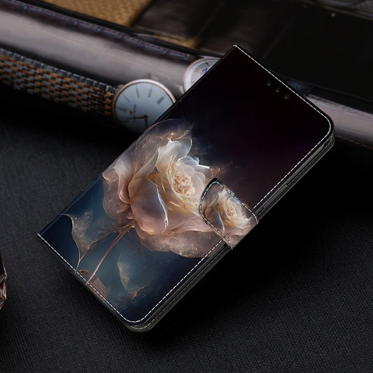 For Google Pixel 9 Crystal Painted Leather Phone case(Peony) by buy2fix