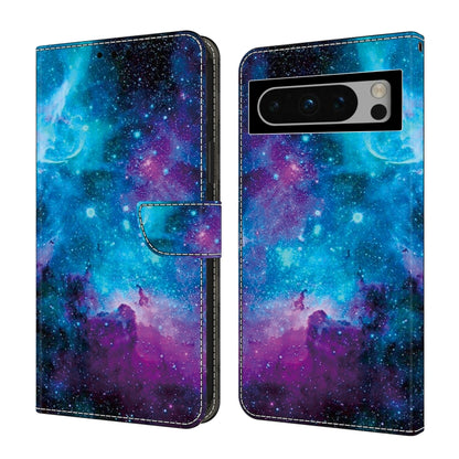 For Google Pixel 9 Crystal Painted Leather Phone case(Starry Sky) by buy2fix