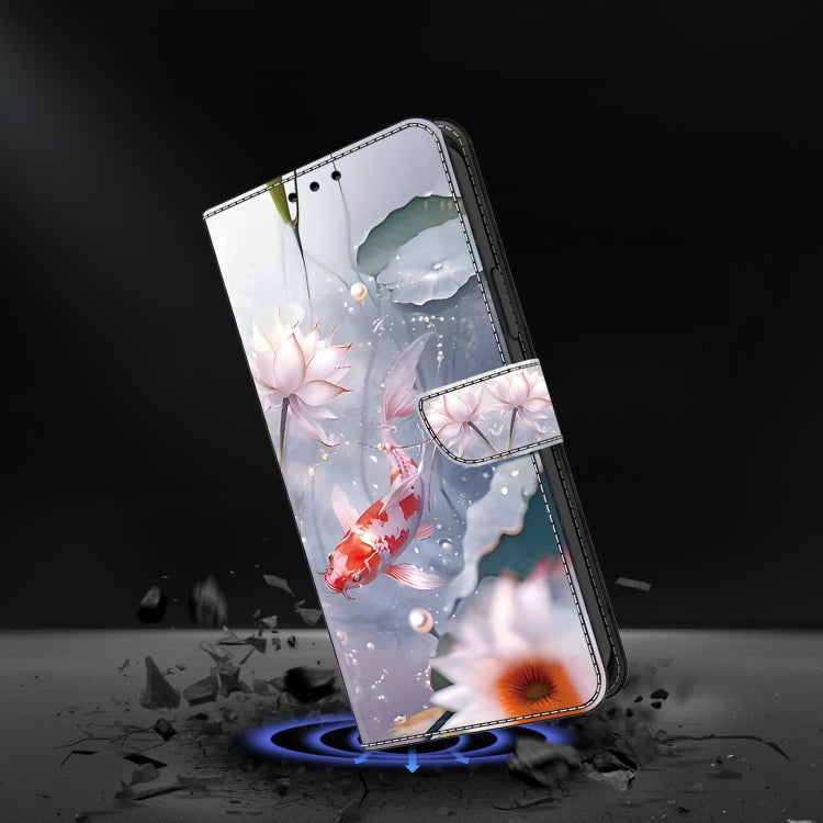 For Google Pixel 9 Pro Crystal Painted Leather Phone case(Koi) by buy2fix