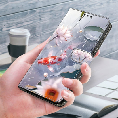 For Google Pixel 9 Pro Crystal Painted Leather Phone case(Koi) by buy2fix