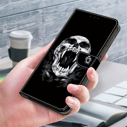 For Google Pixel 9 Pro Crystal Painted Leather Phone case(Skull) by buy2fix