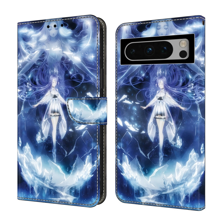For Google Pixel 9 Pro Crystal Painted Leather Phone case(Magic Fairy) by buy2fix