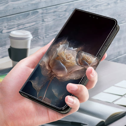 For Google Pixel 9 Pro Crystal Painted Leather Phone case(Peony) by buy2fix