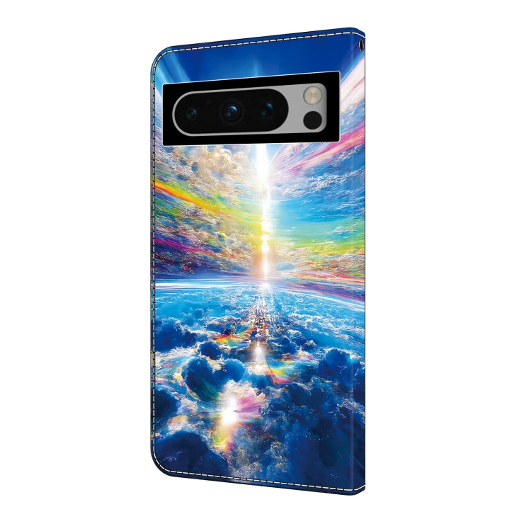 For Google Pixel 9 Pro Crystal Painted Leather Phone case(Colorful Sky) by buy2fix