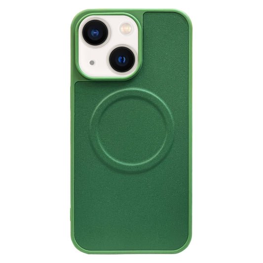 For iPhone 14 2 in 1 MagSafe Magnetic Silicone Leather Phone Case(Green) by buy2fix