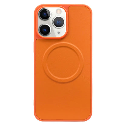For iPhone 11 Pro 2 in 1 MagSafe Magnetic Silicone Leather Phone Case(Orange) by buy2fix