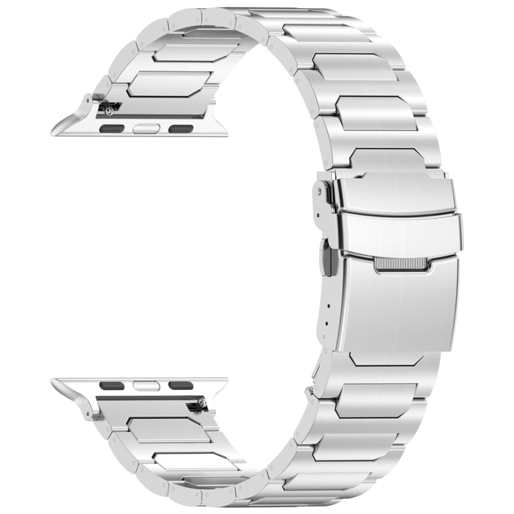 For Apple Watch SE 2023 40mm I-Shaped Titanium Metal Watch Band(Silver) by buy2fix