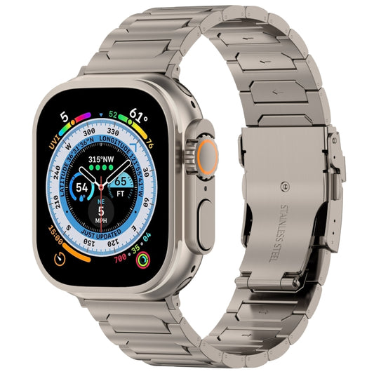For Apple Watch Ultra 2 49mm I-Shaped Titanium Metal Watch Band(Titanium) by buy2fix