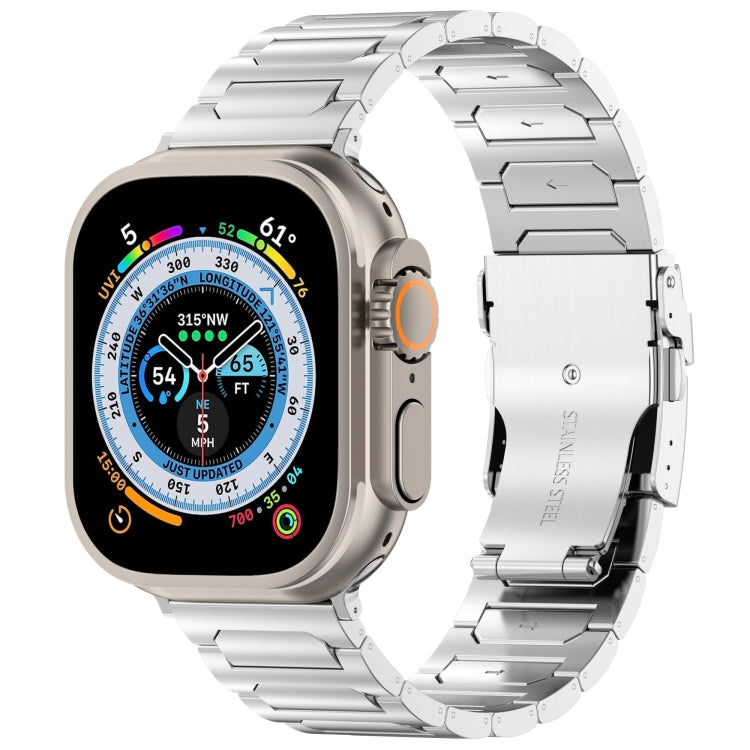 For Apple Watch Ultra 2 49mm I-Shaped Titanium Metal Watch Band(Silver) by buy2fix