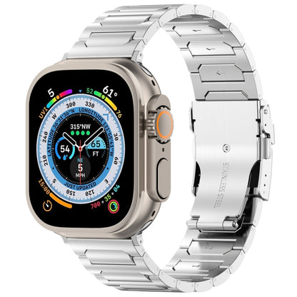 For Apple Watch Ultra 2 49mm I-Shaped Titanium Metal Watch Band(Silver) by buy2fix