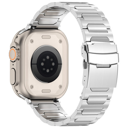 For Apple Watch Ultra 49mm I-Shaped Titanium Metal Watch Band(Mirror Silver) by buy2fix