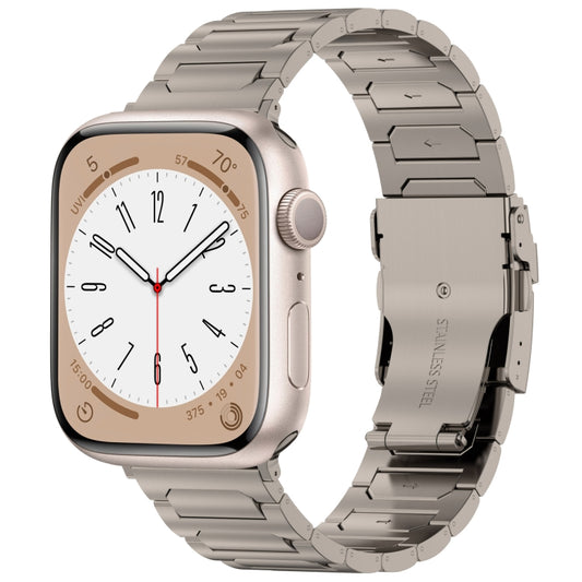 For Apple Watch Series 8 45mm I-Shaped Titanium Metal Watch Band(Titanium) by buy2fix