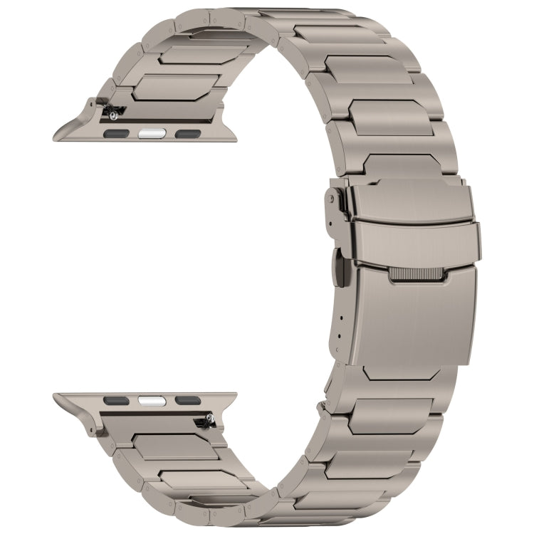 For Apple Watch Series 3 42mm I-Shaped Titanium Metal Watch Band(Titanium) by buy2fix