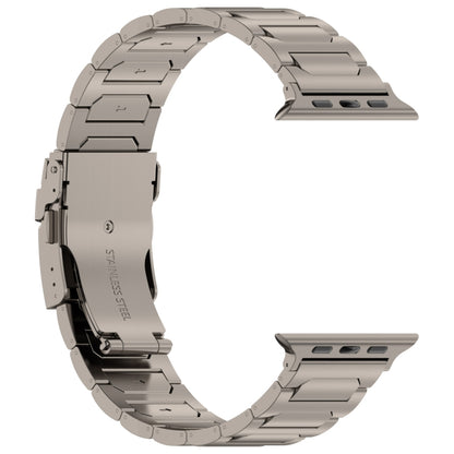 For Apple Watch Series 3 42mm I-Shaped Titanium Metal Watch Band(Titanium) by buy2fix