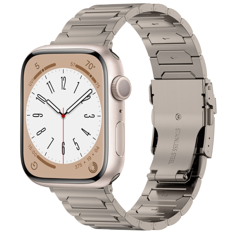 For Apple Watch 38mm I-Shaped Titanium Metal Watch Band(Titanium) by buy2fix