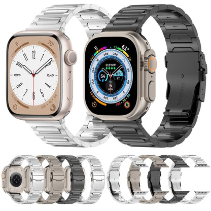 For Apple Watch SE 2022 40mm I-Shaped Titanium Metal Watch Band(Mirror Silver) by buy2fix