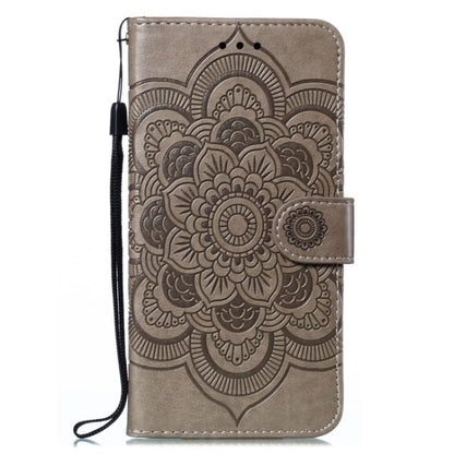 For Google Pixel 9 Pro Sun Mandala Embossing Pattern Phone Leather Case(Grey) by buy2fix