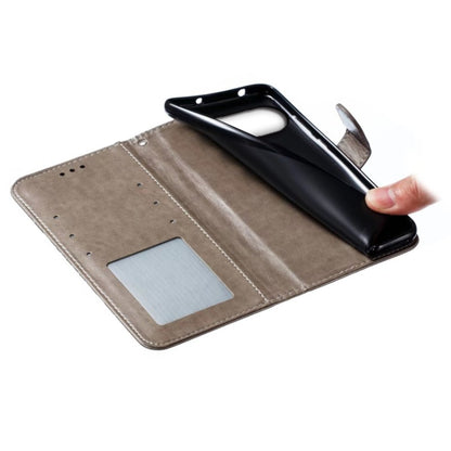 For Google Pixel 9 Pro Sun Mandala Embossing Pattern Phone Leather Case(Grey) by buy2fix