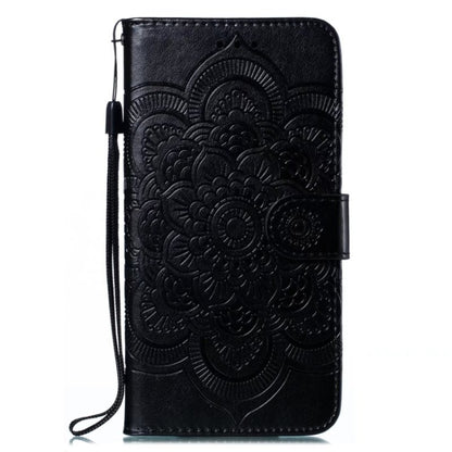 For Google Pixel 9 Pro Sun Mandala Embossing Pattern Phone Leather Case(Black) by buy2fix