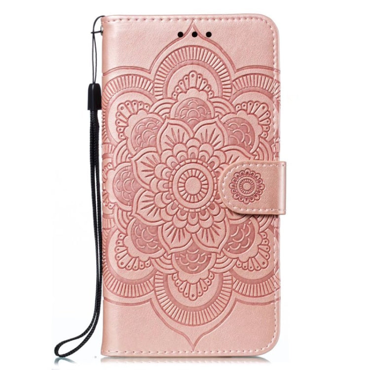 For Google Pixel 9 Pro Sun Mandala Embossing Pattern Phone Leather Case(Rose Gold) by buy2fix