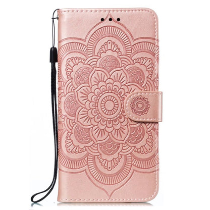 For Google Pixel 9 Pro Sun Mandala Embossing Pattern Phone Leather Case(Rose Gold) by buy2fix