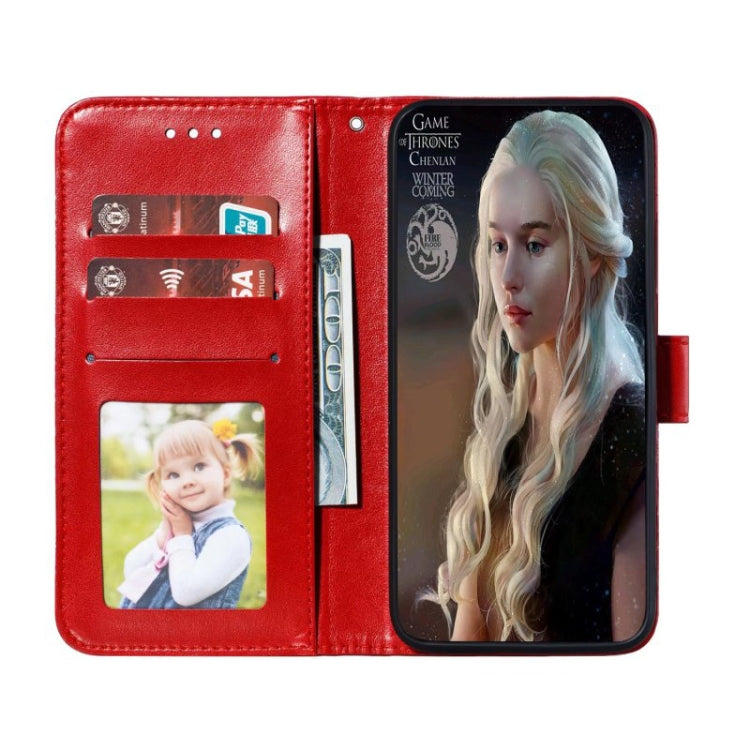 For Motorola Moto G Play 2024 Sun Mandala Embossing Pattern Phone Leather Case(Red) by buy2fix