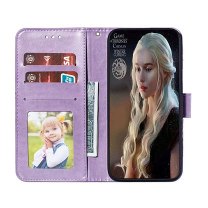 For Motorola Moto G Play 2024 Sun Mandala Embossing Pattern Phone Leather Case(Purple) by buy2fix