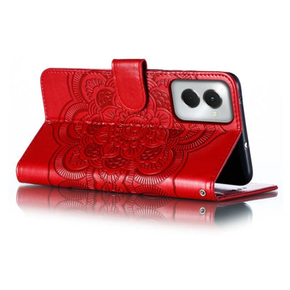 For Motorola Moto G Power 5G 2024 Sun Mandala Embossing Pattern Phone Leather Case(Red) by buy2fix