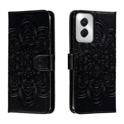 For Motorola Moto G Power 5G 2024 Sun Mandala Embossing Pattern Phone Leather Case(Black) by buy2fix