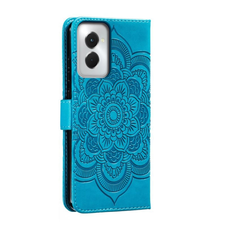 For Motorola Moto G Power 5G 2024 Sun Mandala Embossing Pattern Phone Leather Case(Blue) by buy2fix