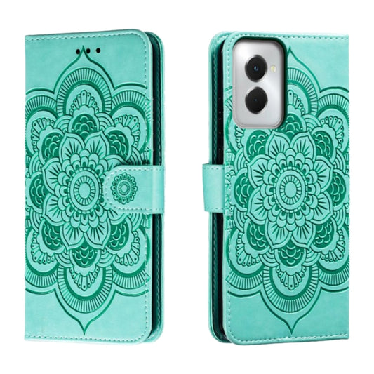 For Motorola Moto G Power 5G 2024 Sun Mandala Embossing Pattern Phone Leather Case(Green) by buy2fix