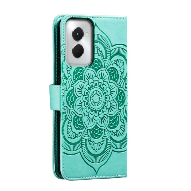 For Motorola Moto G Power 5G 2024 Sun Mandala Embossing Pattern Phone Leather Case(Green) by buy2fix