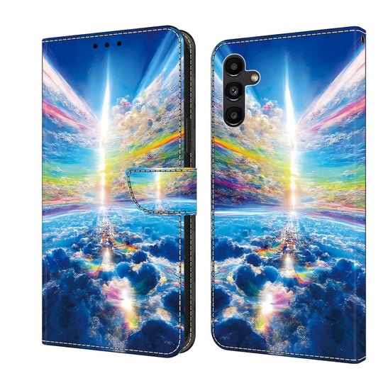 For Samsung Galaxy S21 5G Crystal Painted Leather Phone case(Colorful Sky)