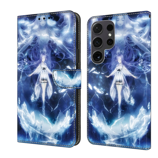 For Samsung Galaxy S22 Ultra 5G Crystal Painted Leather Phone case(Magic Fairy) by buy2fix