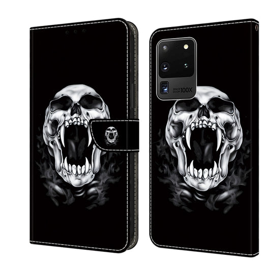 For Samsung Galaxy Note20 Ultra 5G Crystal Painted Leather Phone case(Skull) by buy2fix