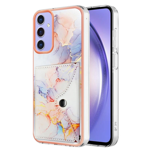 For Samsung Galaxy A15 5G Marble Pattern IMD Card Slot Phone Case(Galaxy Marble White) by buy2fix