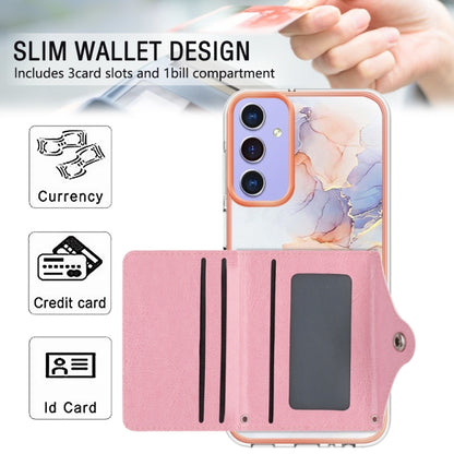 For Samsung Galaxy A15 5G Marble Pattern IMD Card Slot Phone Case(Galaxy Marble White) by buy2fix