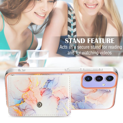 For Samsung Galaxy A15 5G Marble Pattern IMD Card Slot Phone Case(Galaxy Marble White) by buy2fix