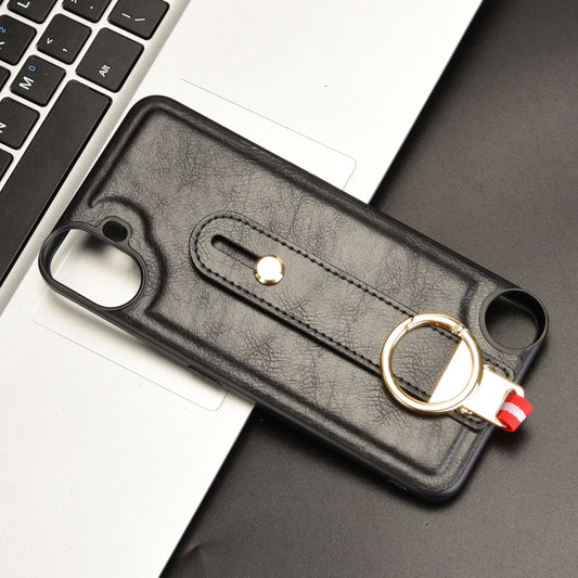 For Nothing CMF Phone 1 Wristband Leather Back Phone Case(Black) - More Brand by buy2fix | Online Shopping UK | buy2fix