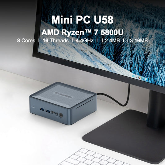 GXMO U58 Windows 11 AMD Ryzen 7-5825U 8 Core Processor Mini Computer, Specification:16GB+512GB - Windows Mini PCs by GXMO | Online Shopping UK | buy2fix
