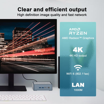 GXMO U58 Windows 11 AMD Ryzen 7-5825U 8 Core Processor Mini Computer, Specification:16GB+512GB - Windows Mini PCs by GXMO | Online Shopping UK | buy2fix