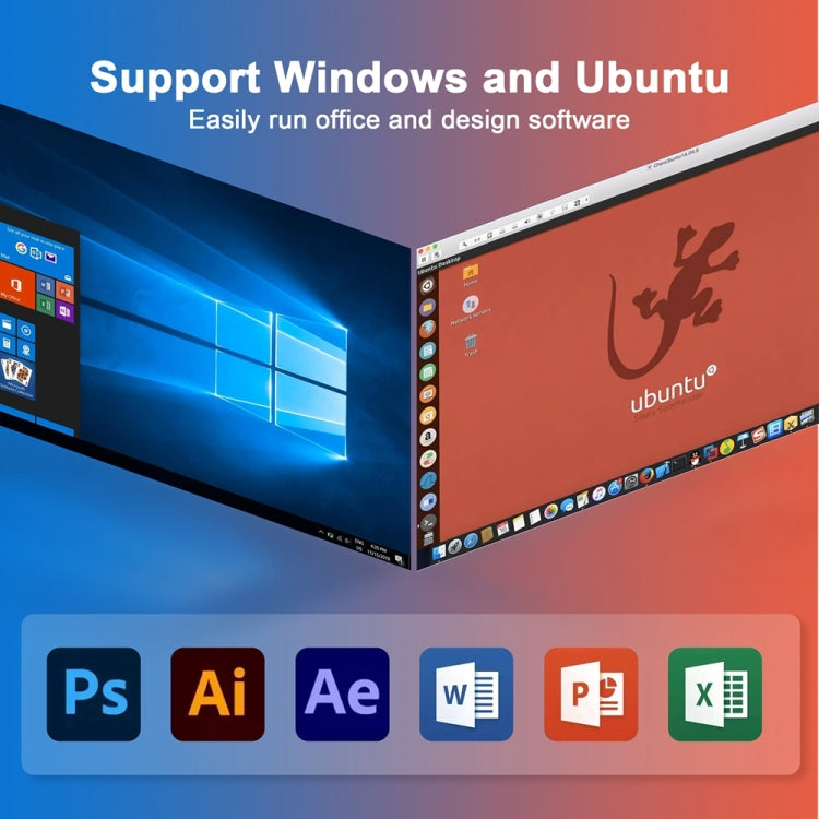 GXMO U58 Windows 11 AMD Ryzen 7-5825U 8 Core Processor Mini Computer, Specification:16GB+512GB - Windows Mini PCs by GXMO | Online Shopping UK | buy2fix