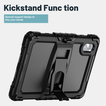 For Lenovo Xiaoxin Pad 11 2025 / 2024 Silicone Hydric PC Tablet Case with Shoulder Strap & Holder(Black) - Lenovo by buy2fix | Online Shopping UK | buy2fix